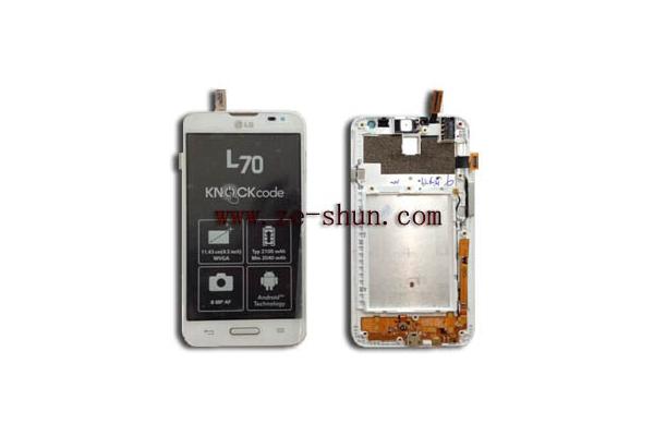 CellPhone LCD Screen Replacement For LG L70 LCD Complete White