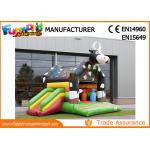 Large Inflatable Bouncer Slide / 0.55mm PVC Tarpaulin Inflatable Cow Bouncer for sale