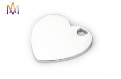 China SS304 Engraved Heart Charm supplier