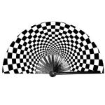 Large Size Bamboo Customized Hand Fans Rave Fan Loud Fan 33cm 13inch for sale