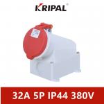 IP44 Industrial Surface Mounting Socket Outlet 32A 5P 380V Durable for sale