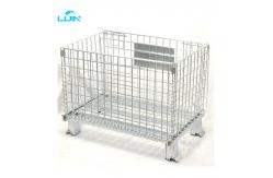 China Warehouse Storage Foldable Collapsible Stacking Wire Mesh Storage Cage supplier