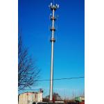 Plug In Communication Antenna Single Tube Monopole Tower Hot Dip Galvanized for sale