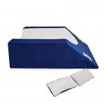 Velvet Fabric Wedge Foam Pillow Leg Elevator Cushion With Washable Cover for sale