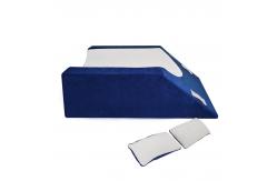 China Velvet Fabric Wedge Foam Pillow Leg Elevator Cushion With Washable Cover supplier