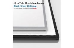 China Rectangle Aluminum Frame Magnetic Electronic Menu Board with Black/Silver Design supplier