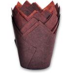 Brown Greaseproof Paper Baking Mold Cupcake Muffin Liner Tulip Cup Wood Pulp for sale