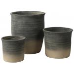 Outdoor Round Cement Planter Pots Frost Resistant With Drainage Holes for sale