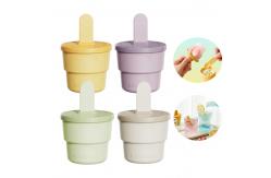 China Ice Cream Popsicle Mold Set,Reusable Silicone Popsicles Molds for Kids supplier