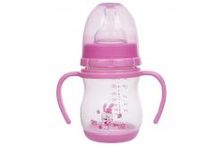 China Double Handle PP Polypropylene Baby Bottles Customized Logo supplier