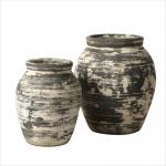Composite Stone Garden Planter Pots Hand Carved Frost Resistant