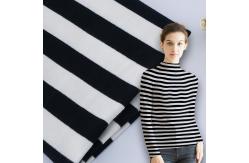 China Striped Cotton Interlock Knit Fabric Combed Breathable Stretch Texture supplier