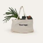 Versatile Canvas Grocery Tote Bag with Pockets Organic Cotton Reusable Stylish for sale