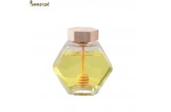 China 100ML Transparent Hexagon Honey Jars Jam Sauce Hex Honey Jars supplier