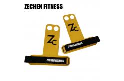 China Carbon Fiber  Crossfit Grip Gloves 2mm Gymnastics Hand Protectors Yellow 2 Holes supplier