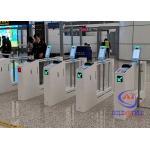 Visitor counter access control and temperature screening half turnstile mirror gate face recognition airport gate for sale