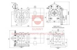 China Customized VVVF / AC1 Geared Traction Machine / Lift Geared Machine supplier