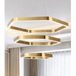 False Ceiling PVD Coated Metal LED Lighting Fixtures , Hanging Lamp for sale