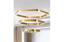 China False Ceiling PVD Coated Metal LED Lighting Fixtures , Hanging Lamp supplier