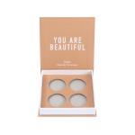 4 Position Square Baked Eyeshadow Palette C2S Paper Without Mirror for sale