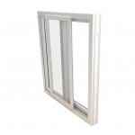 80mm UPVC Double Glass Sliding Window With Screen Net And Crescent Lock for sale