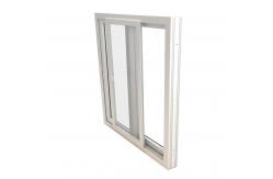 China 80mm UPVC Double Glass Sliding Window With Screen Net And Crescent Lock supplier