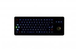 China IP67 Dynamic Water Proof Marine Black Metal Keyboard With Track Ball supplier