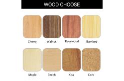 China Customizable Leather Wood Keychains Engraving - Walnut Beech Wood supplier