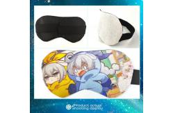 China Custom Blank Linen Sublimation Eye Mask For Sublimation Photo Printing supplier
