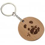 Personalized Customizable Wooden Keychain Engraving  2-10mm Thickness for sale