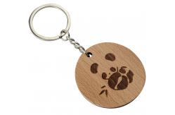 China Personalized Customizable Wooden Keychain Engraving  2-10mm Thickness supplier