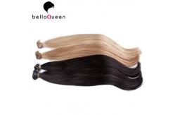 China Natural Black Silky Straight I - Tip Human Hair Extensions , No Tangle No Shedding supplier