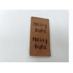 Suede Microfiber PU Leather Label Washable With Embossed Logo
