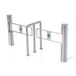 Round Pillar Bi Direction SS304 Swing Pedestrian Barrier Gate for sale
