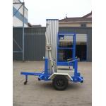 6 Meters Platform Height 130kg Loading Capacity Towing Single Mast Aerial Work Plaform For Long Distance Transportation for sale