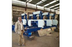 China Multiple heads wood timber logs cutting machine horizontal band sawmill supplier