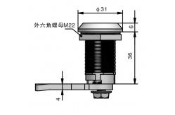 China Triangle Square Cylinder Cam Quarter Turn Lock ODM High Security supplier