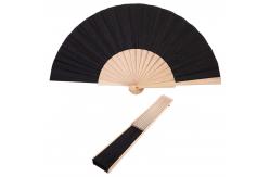 China Wooden Folding Fabric Handheld Fans Craft with Drawstring Organza Bags supplier
