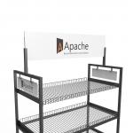 Q235 Retail Wire Display Racks Metal Free Standing Wire Display Racks With Wheels