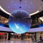 P3.91 360° Degree Outdoor Full Color Column Sphere LED Display Screen Building Billboard for sale