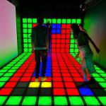 LED Dance Floor Tile Wall And Floor Jumping Grid Interactive Game for sale