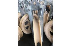 China Sheave Hook Cable Roller Wheel Pulley Nylon Aluminium Alloy Single Stringing Block supplier