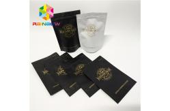 China Plastic zipper matte black Snack Bag Packaging stand up resealable coffee k pouch supplier