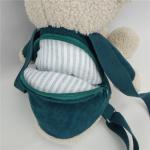 PP Cotton Blue Plush Toy Backpack 29cm Teddy Bear Backpack Eco Friendly