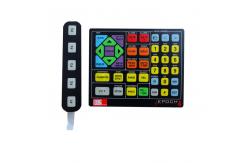 China Matte Automotive Membrane Switch Overlay with Matte Finish and Silk Screen Printing Technology supplier