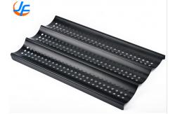 China RK Bakeware China Foodservice Gold Nonstick Aluminium Baguette Baking Tray supplier