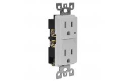 China Warm White Night Light Socket Plug In 15A 125V AC 60Hz supplier