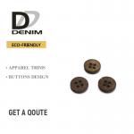 Customized Eco - Friendly Coconut Bulk Buttons 2 / 4 Holes Nature