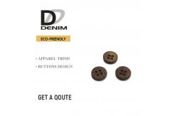 China Customized Eco - Friendly Coconut Bulk Buttons 2 / 4 Holes Nature supplier