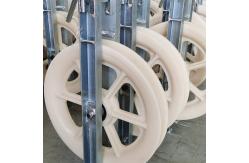 China Pilot Overhead Wire 508mm Single Nylon Wheel Rope Stringing Block supplier